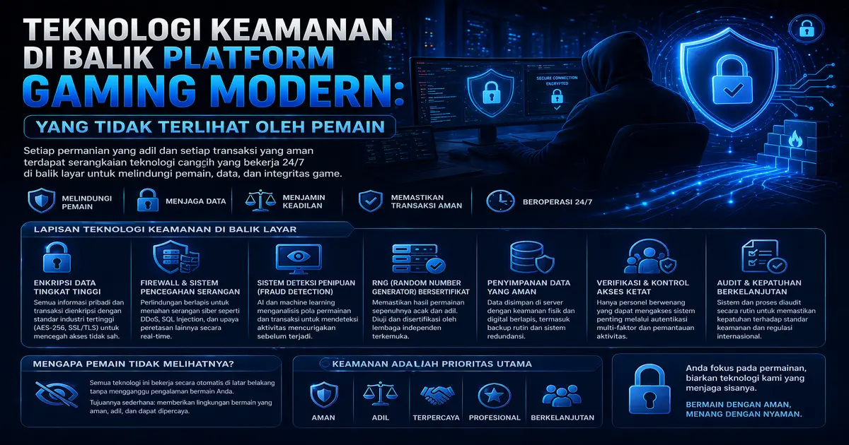 Teknologi keamanan di balik platform gaming modern